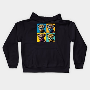 Border Terrier Pop Art - Dog Lovers Kids Hoodie